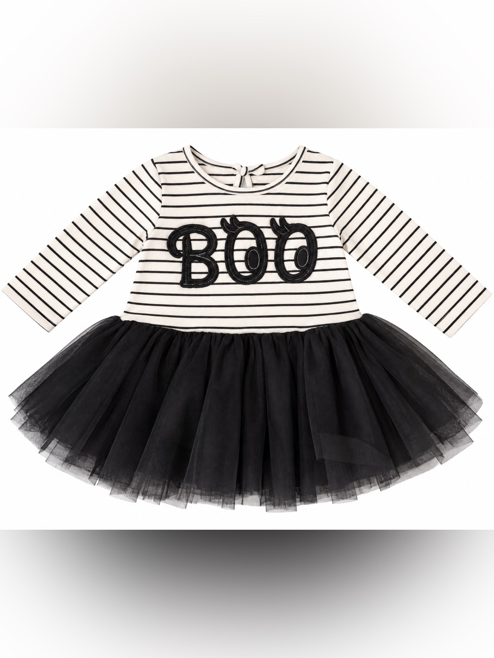 GAP Black & White 'BOO' Striped Tutu Dress